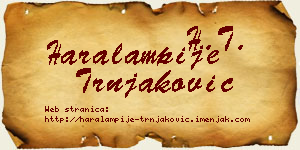 Haralampije Trnjaković vizit kartica